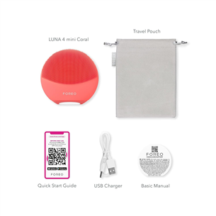Foreo LUNA™ 4 mini, sarkana - Ierīce sejas ādas attīrīšanai