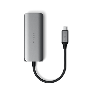 Satechi 4-in-1 USB-C Hub, LAN, серый - USB-хаб