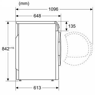 Bosch Series 6, siltumsūkņa tehnoloģija, 9 kg, dziļums 61.3 cm, pelēka - Veļas žāvētājs