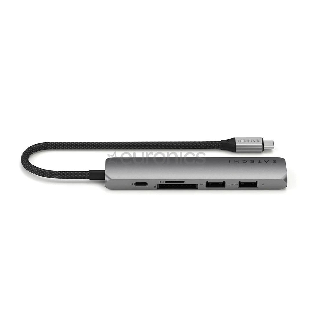 Satechi 6-in-1 USB-C Slim Multiport Adapter, серый - USB-хаб