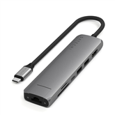 Satechi 7-in-1 USB-C Slim Multiport Adapter with Ethernet, space grey - USB hub