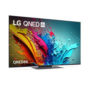 LG QNED86, 55'', 4K UHD, QNED, melna - Televizors