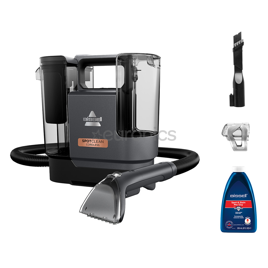 Bissell SpotClean® Cordless, melna - Bezvadu paklāju un tekstila tīrītājs