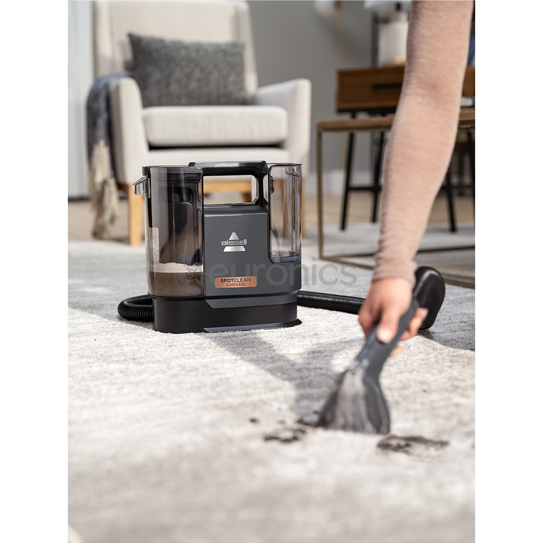 Bissell SpotClean® Cordless, melna - Bezvadu paklāju un tekstila tīrītājs