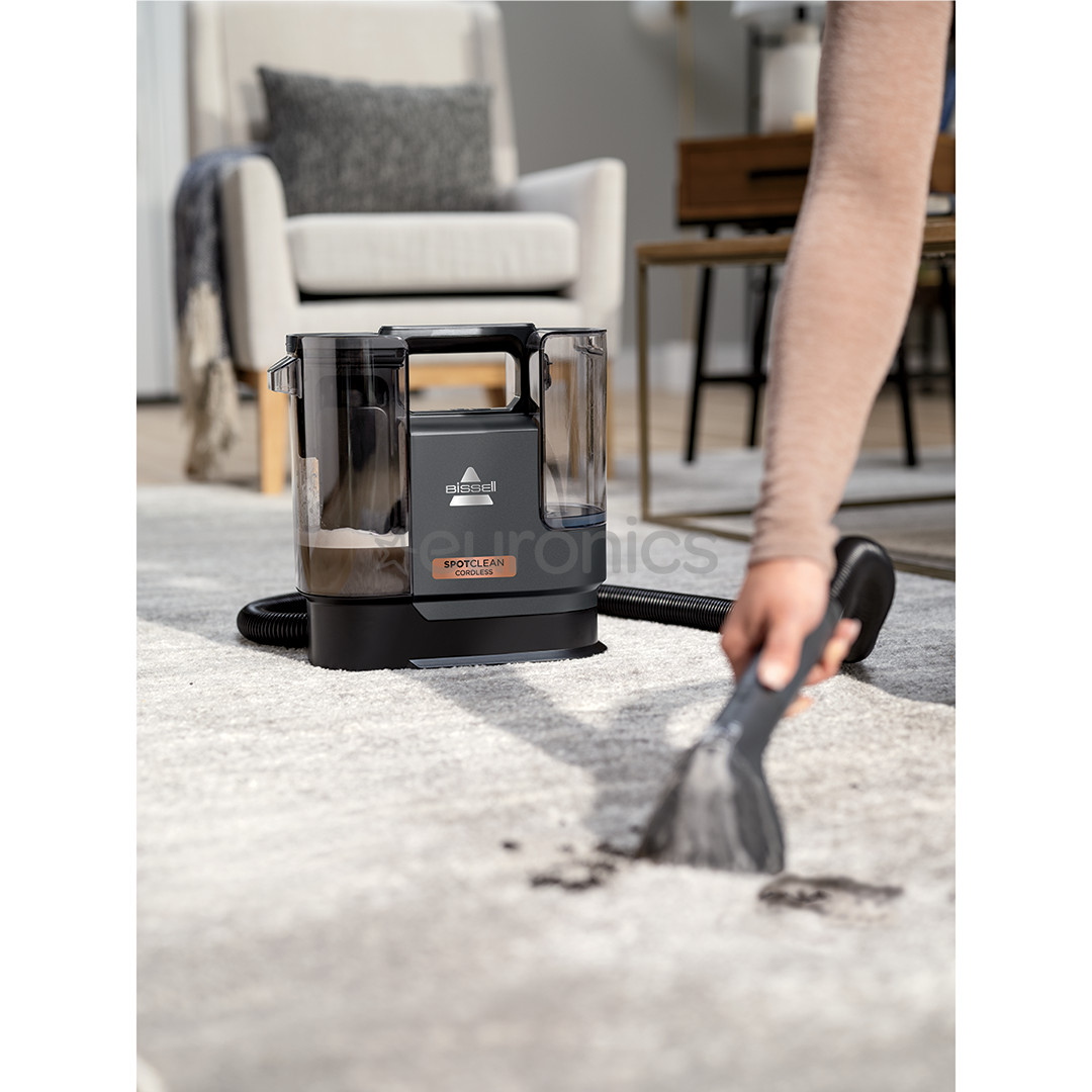 Bissell SpotClean® Cordless, melna - Bezvadu paklāju un tekstila tīrītājs