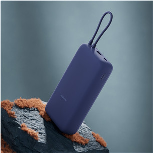 Xiaomi 33W Power Bank, 20000 mAh, integrēts vads, zila - Portatīvais barošanas avots