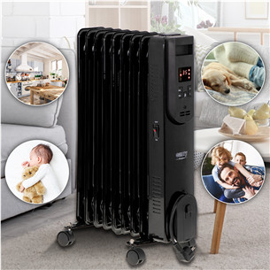 Camry, 9 sekcijas, 2000 W, melna - Eļļas radiators