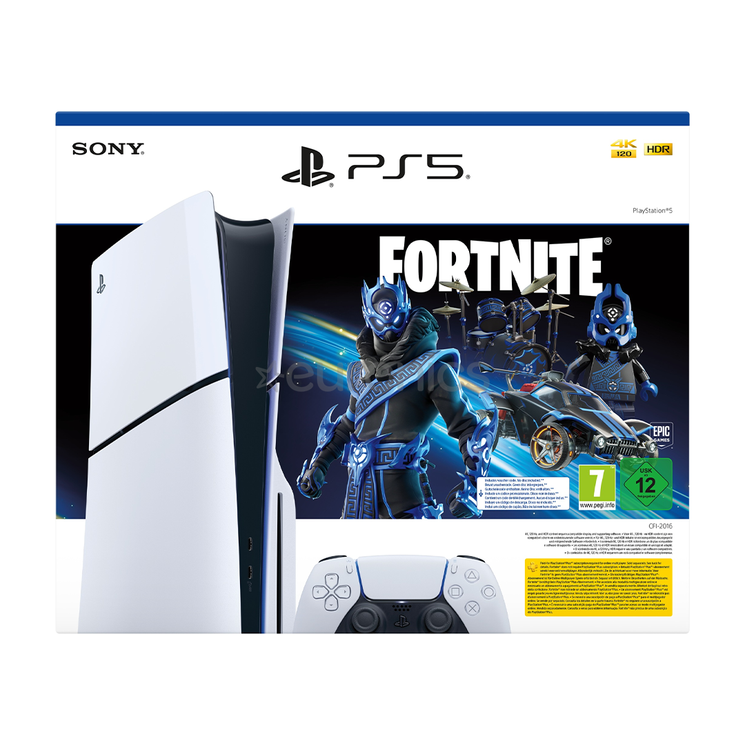 Sony PlayStation 5 Slim Fortnite Cobalt Star Gaming console 711719593331 Euronics