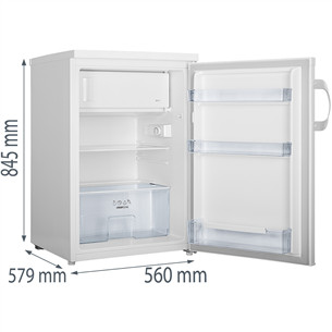 Gorenje, 120 L, augstums 85 cm, balta - Ledusskapis
