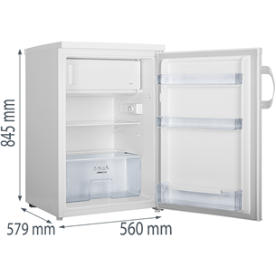 Gorenje, 120 L, augstums 85 cm, balta - Ledusskapis