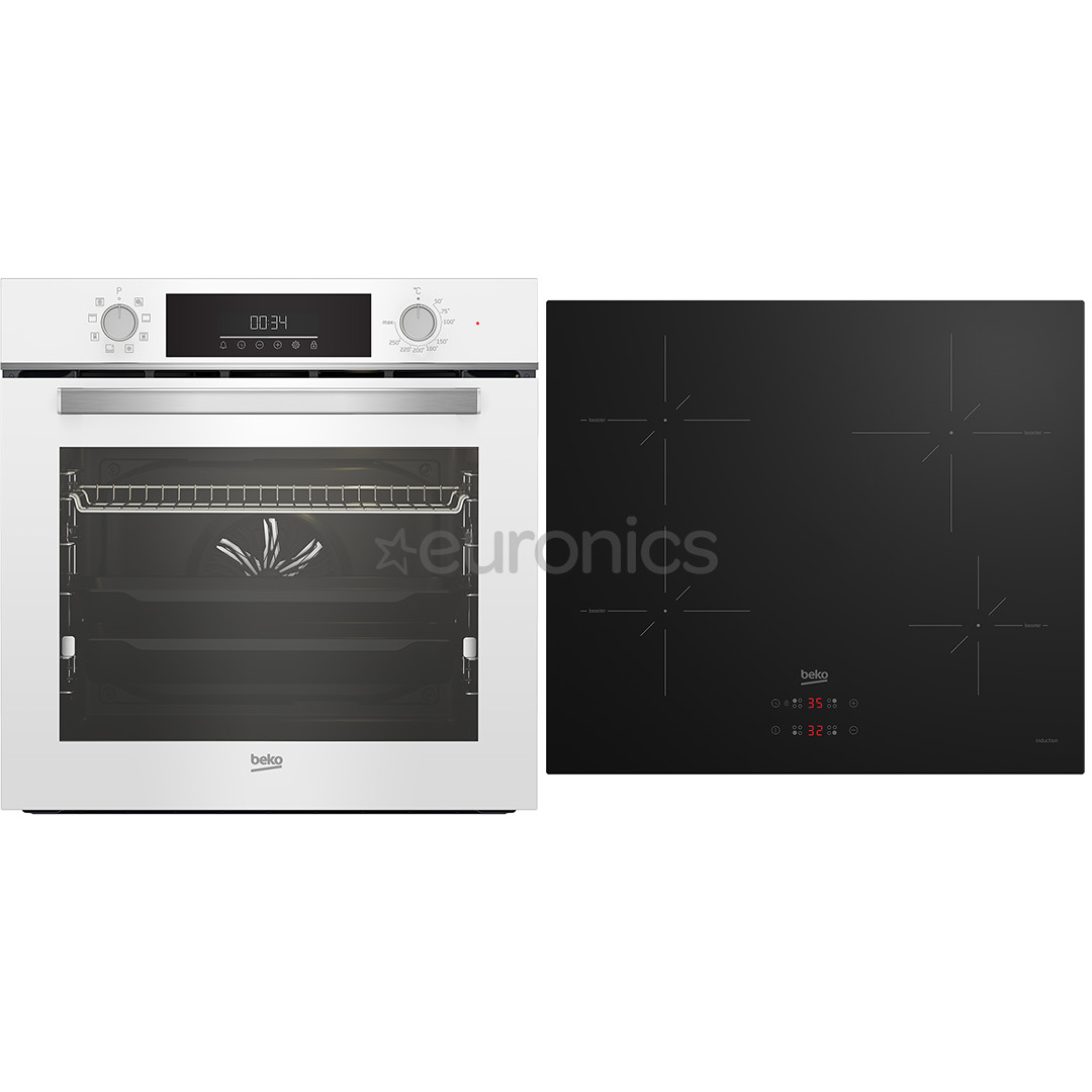 Beko, Beyond, 72 L, black - Built-in oven + induction hob