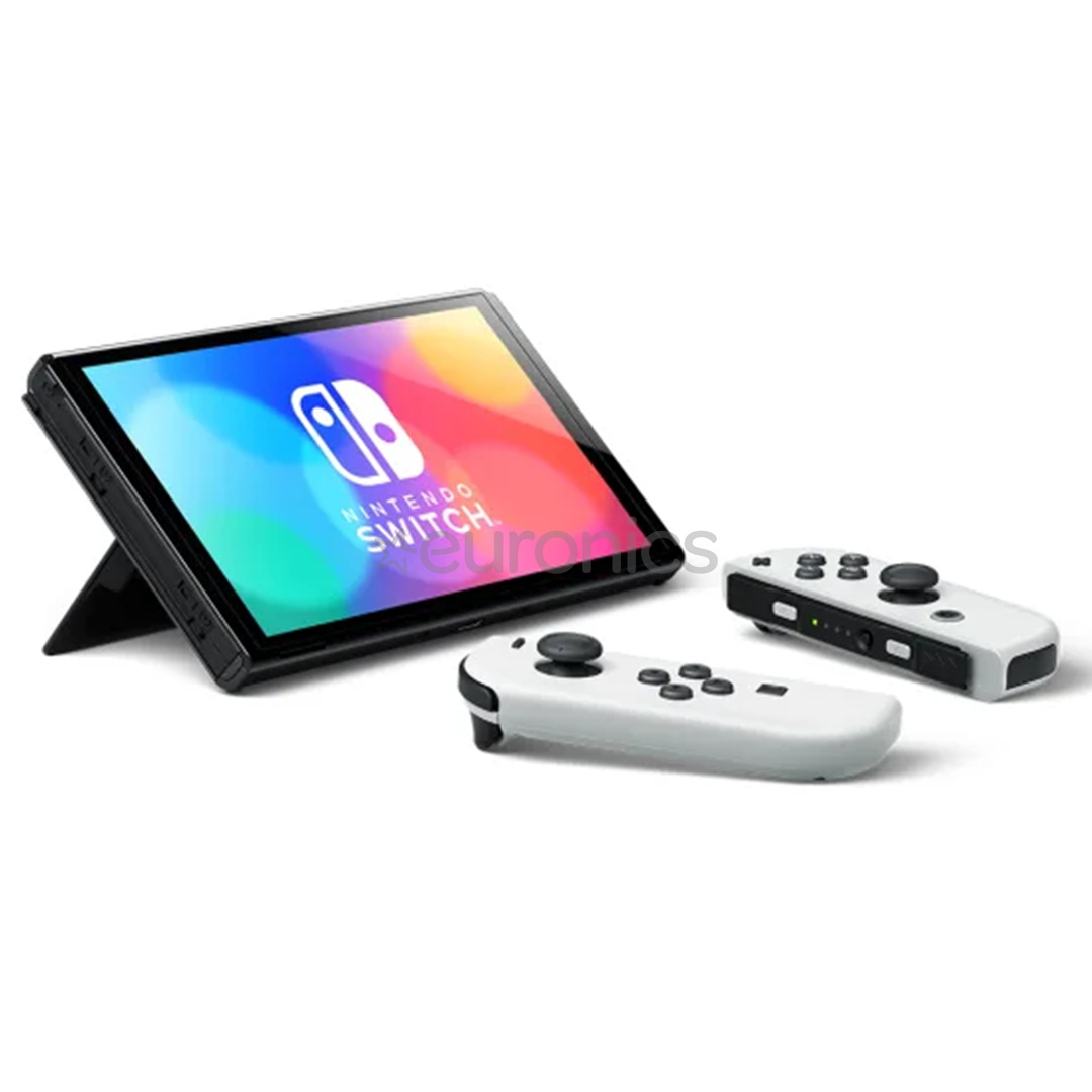 Nintendo Switch OLED + Super Mario Bros. Wonder + NSO 12M, balta - Spēļu konsoles komplekts