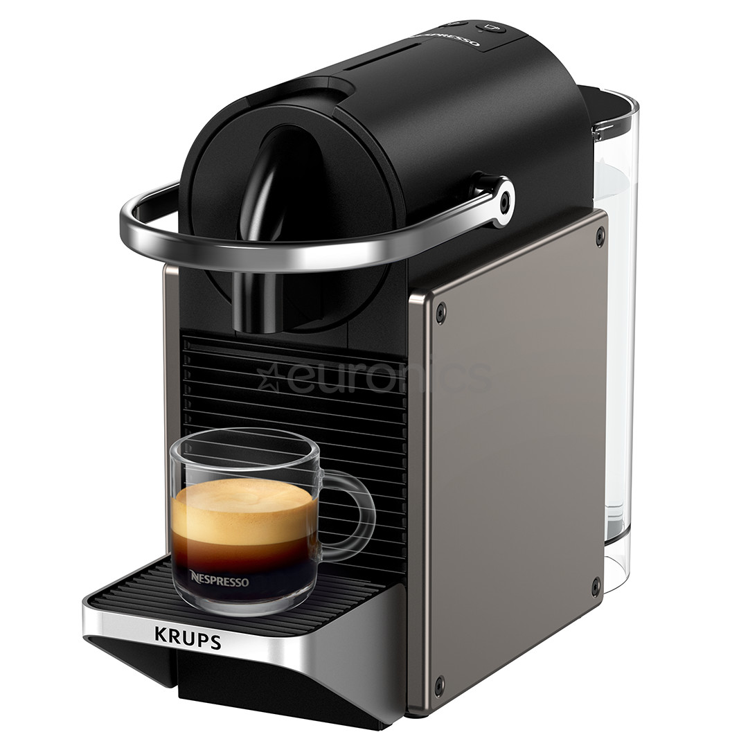 Krups Nespresso Pixie Redesign, titāna - Kapsulu kafijas automāts