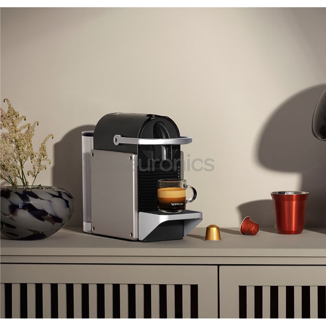 Krups Nespresso Pixie Redesign, titāna - Kapsulu kafijas automāts