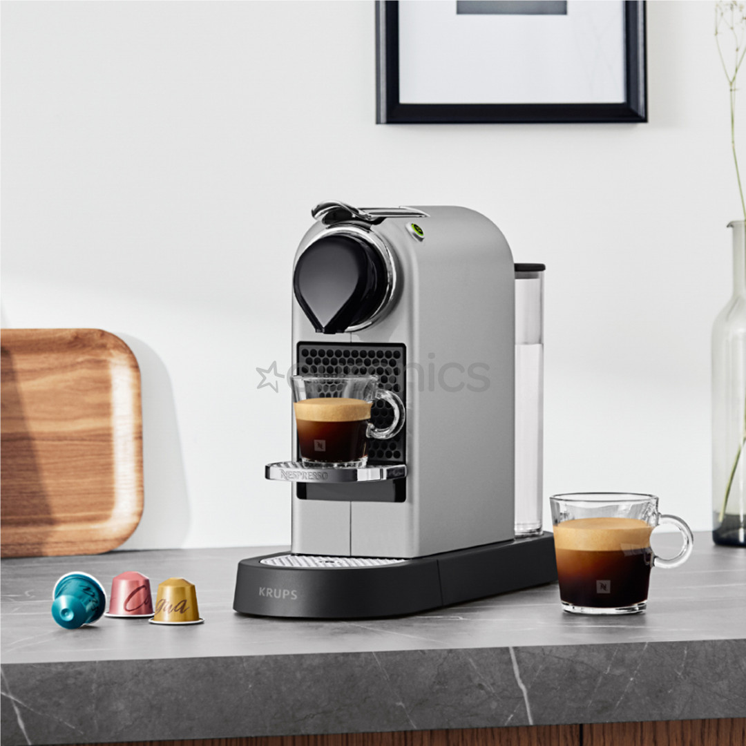Krups Nespresso Citiz, серебристый - Капсульная кофеварка