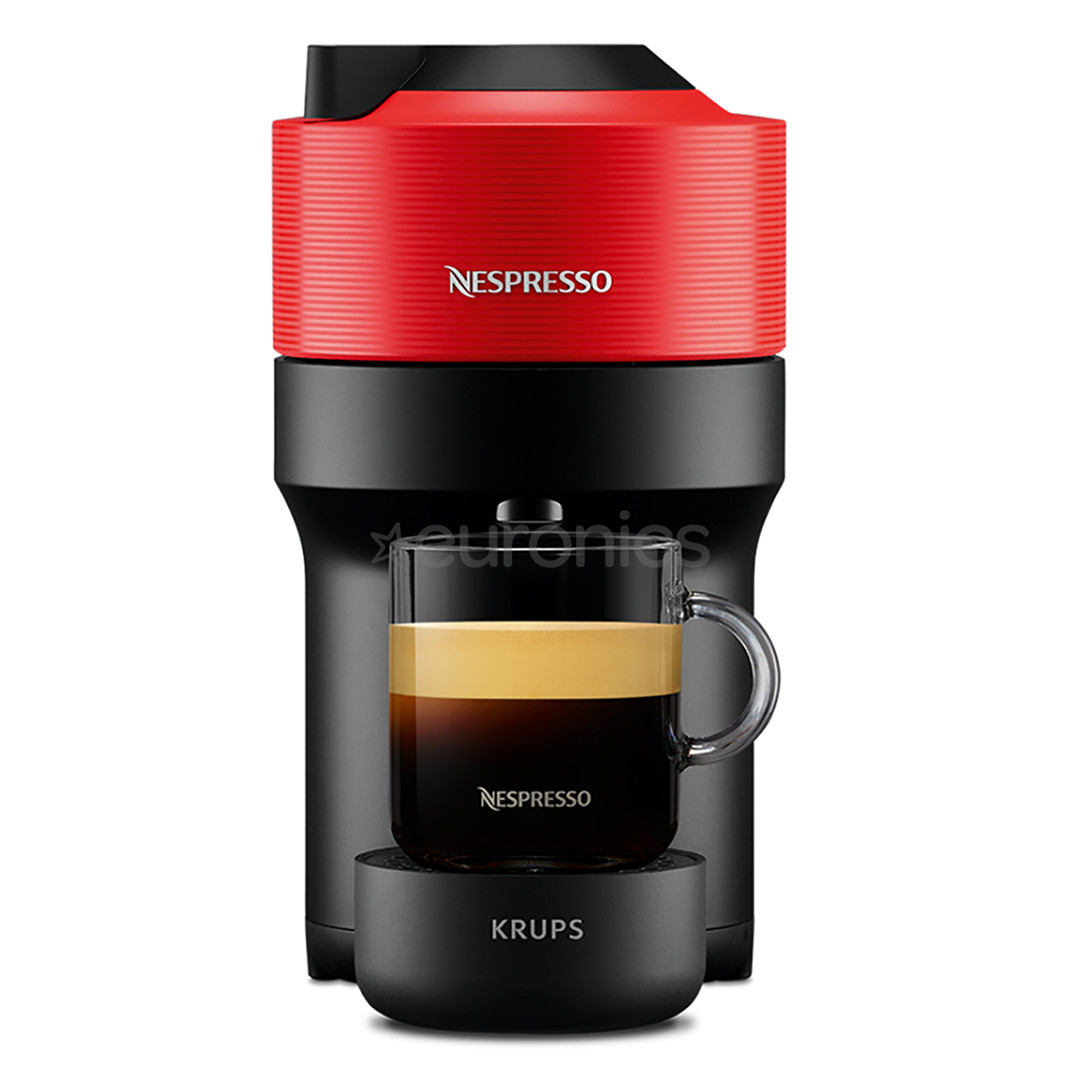 Krups Nespresso Vertuo Pop, sarkana - Kapsulu kafijas automāts