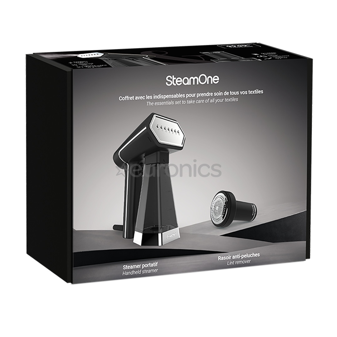 SteamOne, black - Portable steamer + lint remover