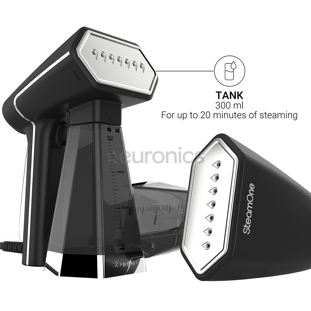 SteamOne, black - Portable steamer + lint remover