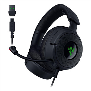 Razer Kraken V4 X, melna - Austiņas ar mikrofonu