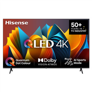 Hisense E7NQ, 85'', 4K UHD, QLED, черный - Телевизор