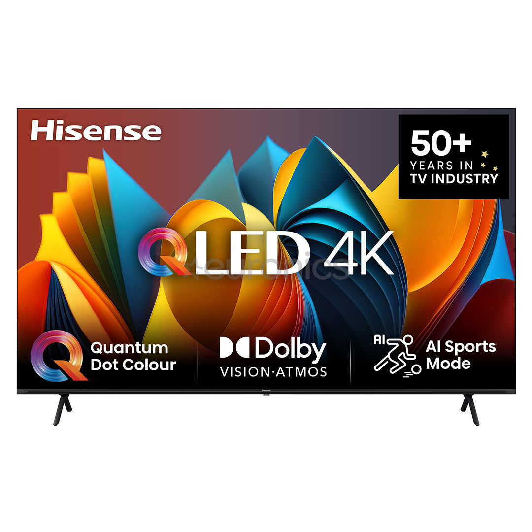 Hisense E7NQ, 85'', 4K UHD, QLED, черный - Телевизор