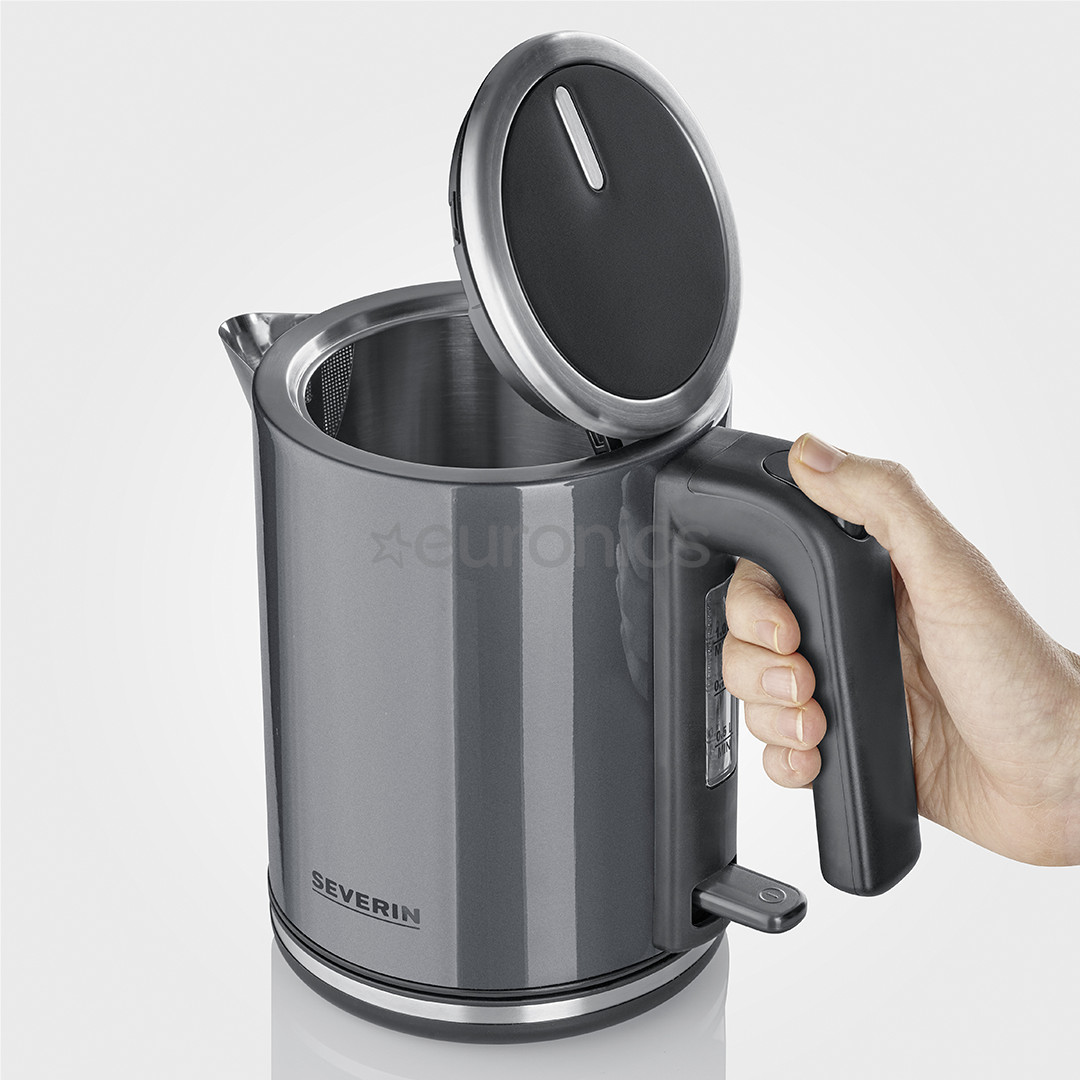 Severin, 2400 W, 1 L, pelēka - Tējkanna