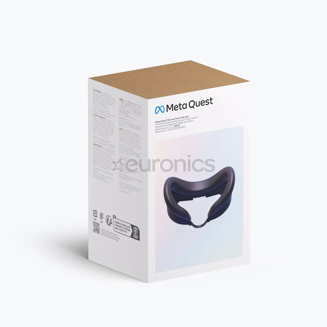 Meta Silicone Face Mask, Quest 3, серый - Аксессуар для VR-гарнитуры