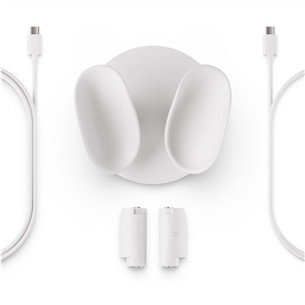 Meta Quest Compact Charging Dock, Quest 3/3S, белый - Аксессуар для VR-гарнитуры 815820024996