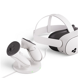 Meta Quest Compact Charging Dock, Quest 3/3S, белый - Аксессуар для VR-гарнитуры