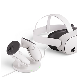 Meta Quest Compact Charging Dock, Quest 3/3S, balta - VR briļļu piederums