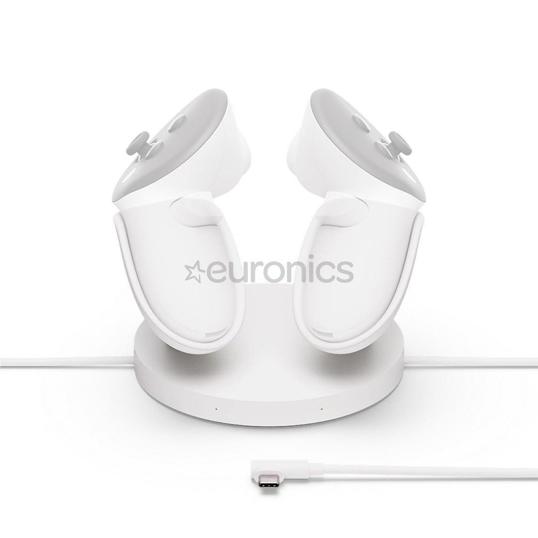 Meta Quest Compact Charging Dock, Quest 3/3S, белый - Аксессуар для VR-гарнитуры