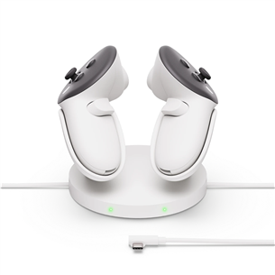 Meta Quest Compact Charging Dock, Quest 3/3S, balta - VR briļļu piederums