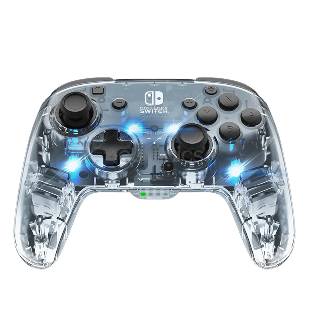 PDP Afterglow Wireless Deluxe, Nintendo Switch, прозрачный - Беспроводной контроллер