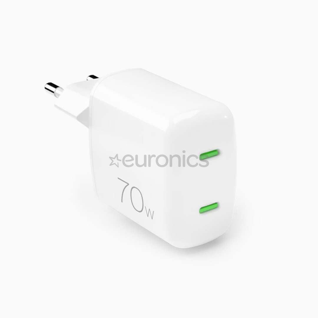 Puro MiniPro GaN Wall Charger, USB-C, 70W, balta - Lādētājs
