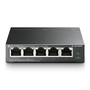 TP-Link SG1005P V2, gigabit, gray - Switch TL-SG1005P