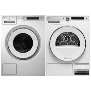 Asko, 12 kg + 11 kg - Veļas mazgājamā mašīna + veļas žāvētājs W6124X.W/3+T611HX.W