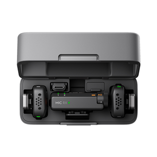 Dji Mic Mini, 2 TX + 1 RX + Charging Case, melna - Bezvadu mikrofons