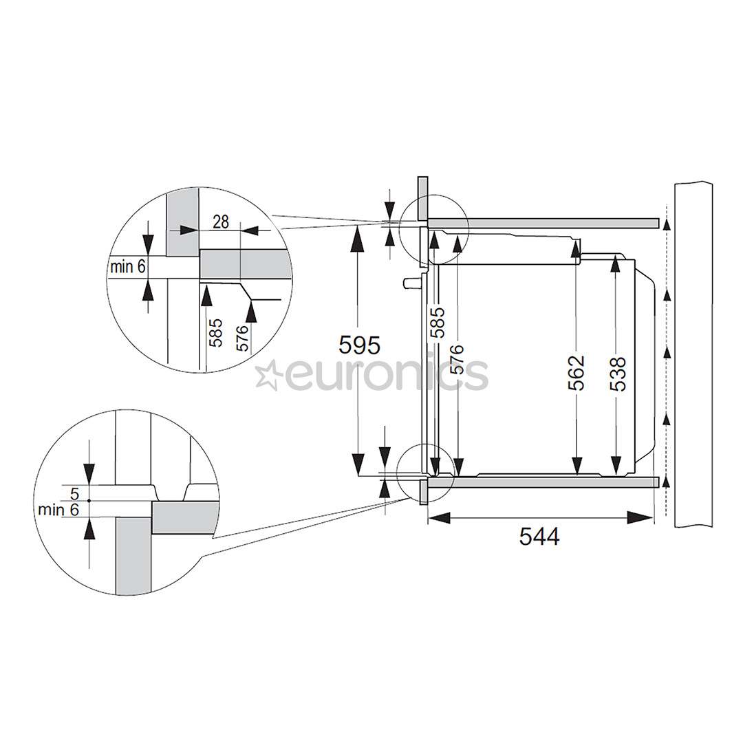 Hisense, 77 L, pirolītiskā tīrīšana, melna - Iebūvējama elektriskā cepeškrāsns