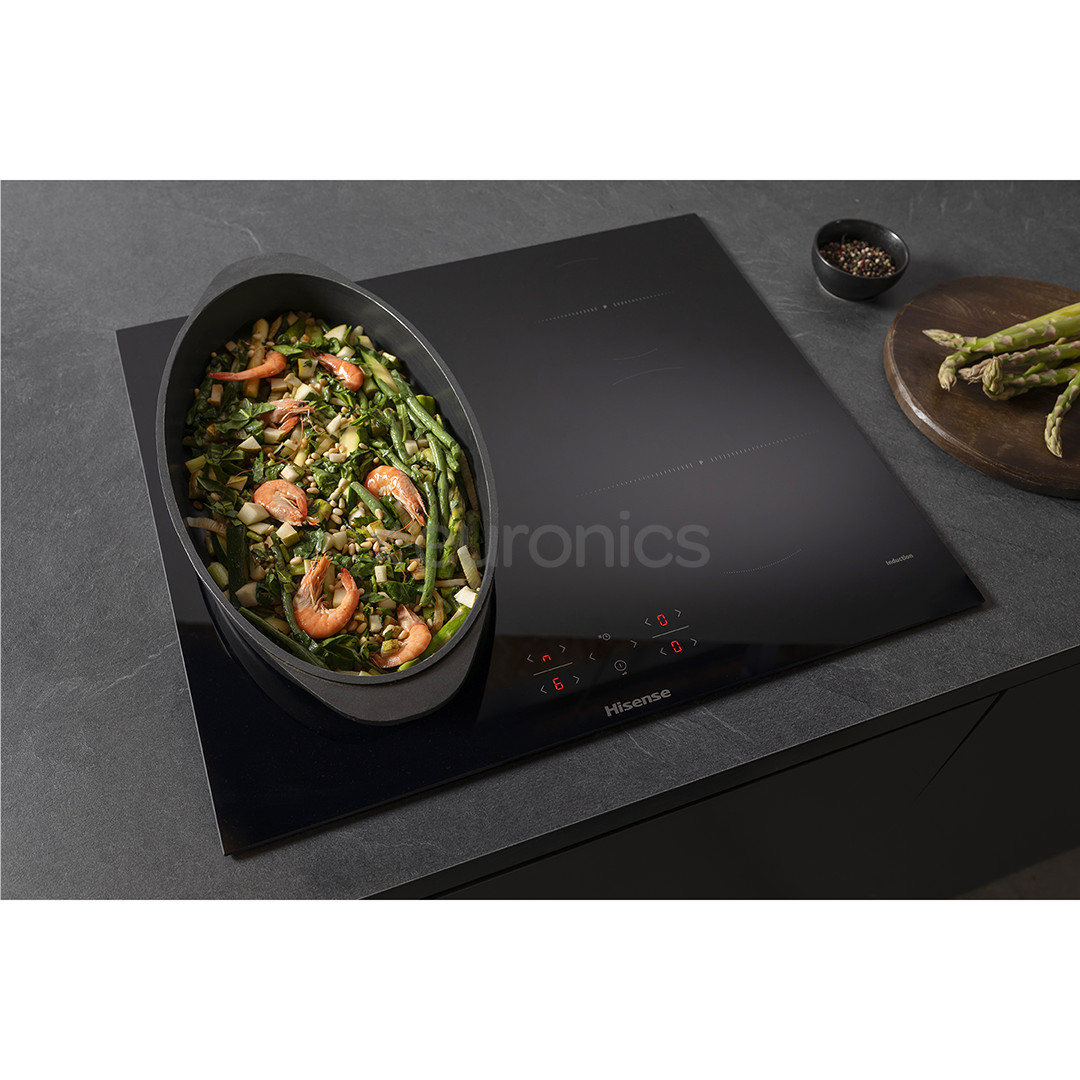 Hisense, platums 59.5 cm, melna - Iebūvējama indukcijas plīts virsma