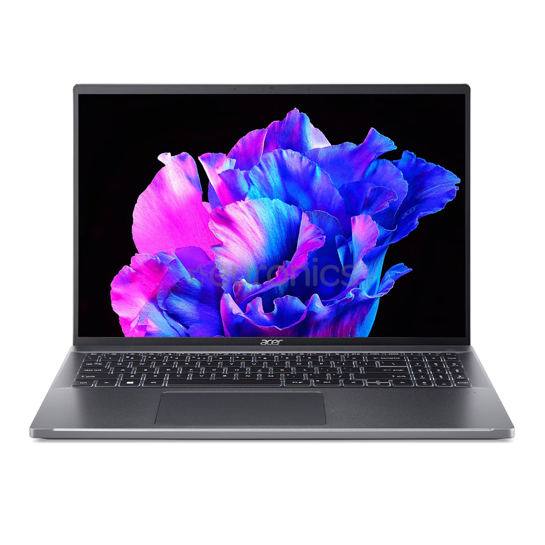 Acer Swift Go 16 OLED, 16'', 3.2K, OLED, 120 Hz, Ultra 5, 32 GB, 512 GB, US, pelēka - Portatīvais dators