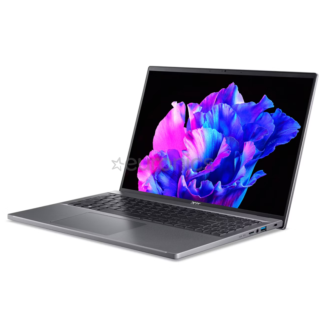 Acer Swift Go 16 OLED, 16'', 3.2K, OLED, 120 Hz, Ultra 5, 32 GB, 512 GB, US, pelēka - Portatīvais dators