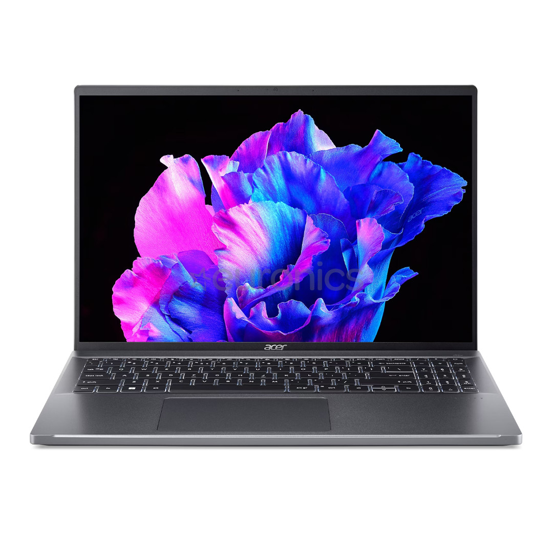 Acer Swift Go 16 OLED, 16'', 3.2K, OLED, 120 Hz, Ultra 7, 32 GB, 1 TB, US, pelēka - Portatīvais dators