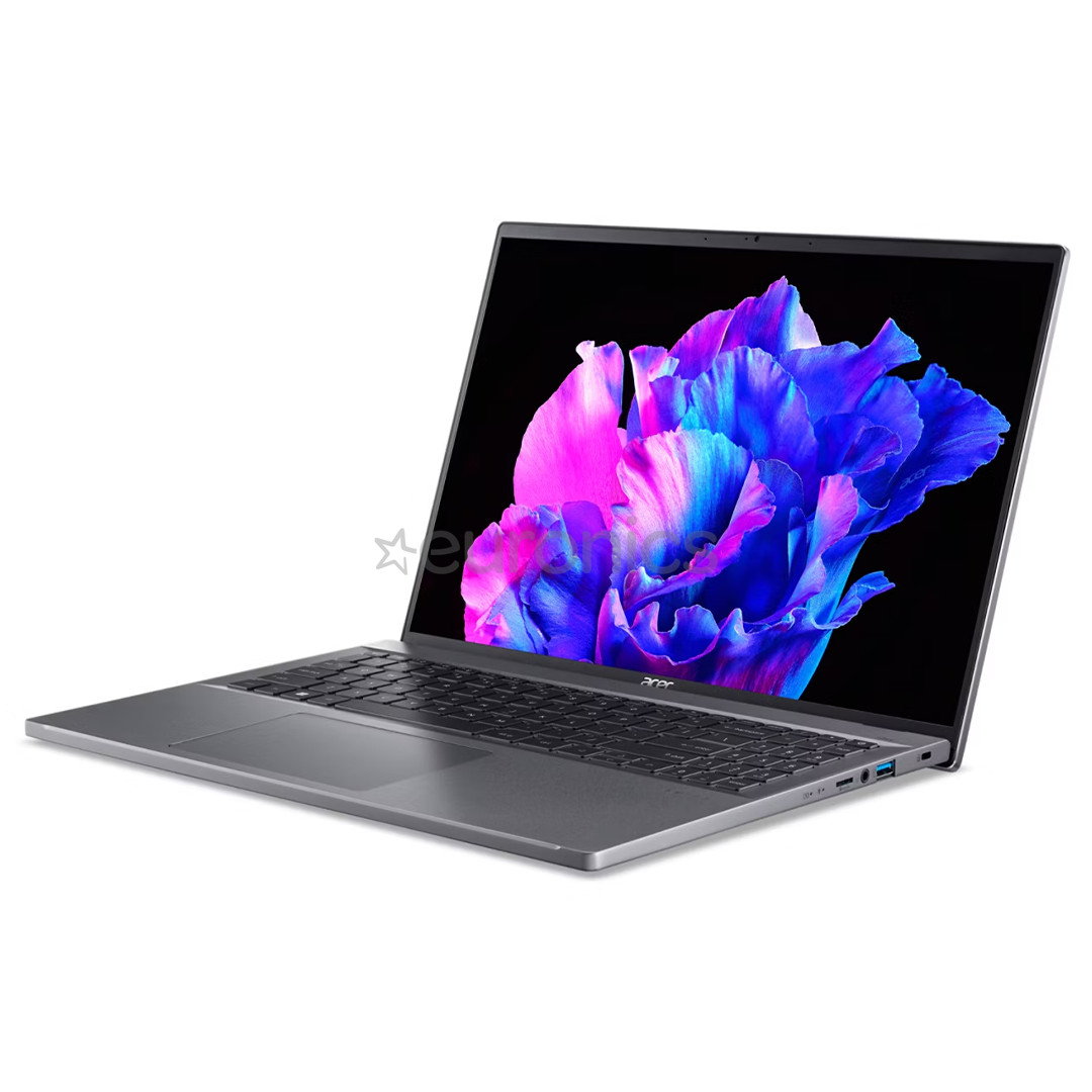Acer Swift Go 16 OLED, 16'', 3.2K, OLED, 120 Hz, Ultra 7, 32 GB, 1 TB, US, pelēka - Portatīvais dators