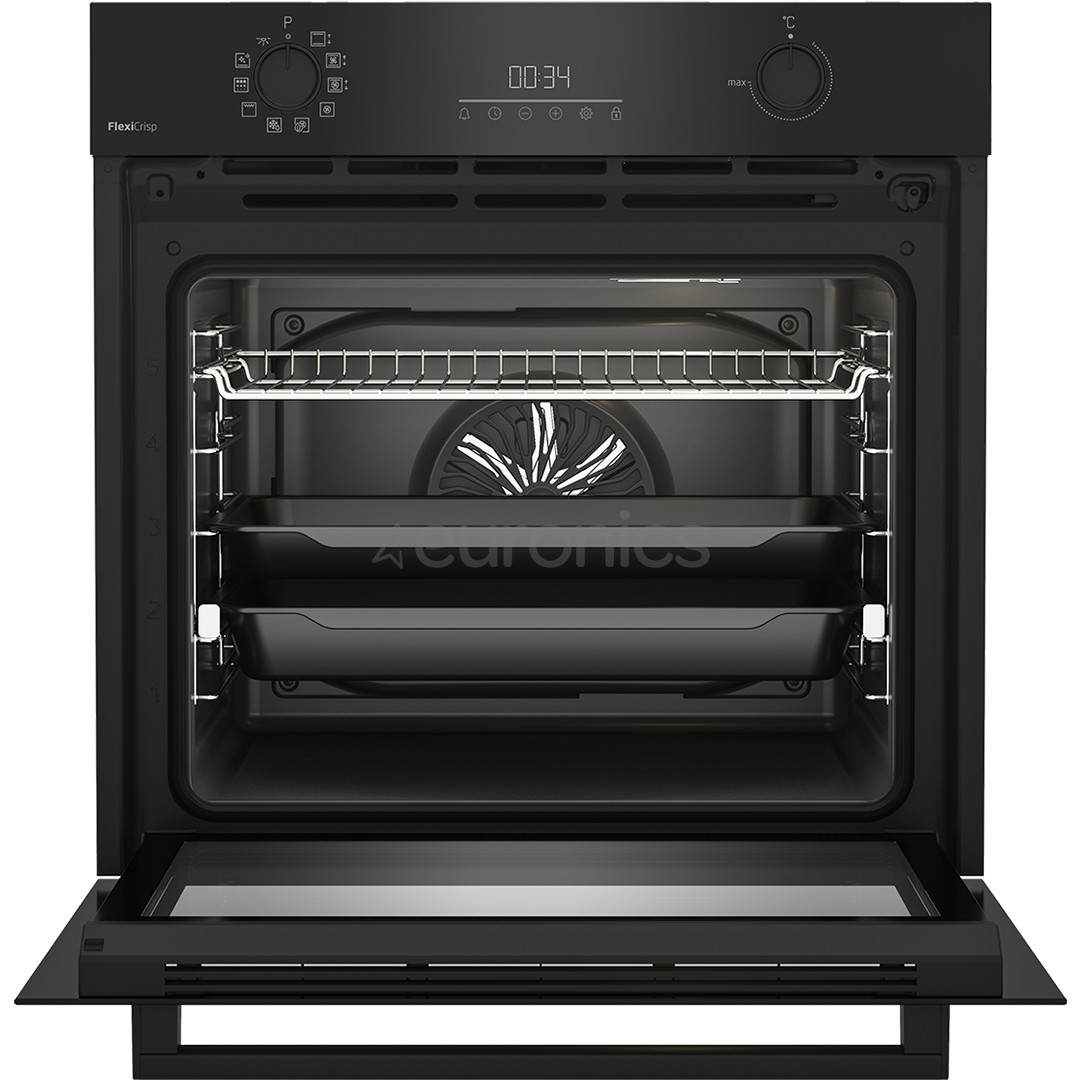 Beko, 72 L, pirolītiskā tīrīšana, melna - Iebūvējama elektriskā cepeškrāsns
