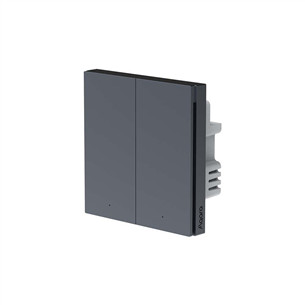 Aqara Wall Switch H1 EU Double Rocker, нейтраль, серый - Умный переключатель