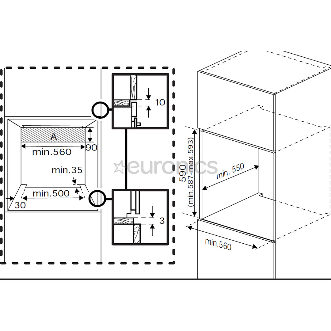 Beko, 72 L, pirolītiskā tīrīšana, melna - Iebūvējama elektriskā cepeškrāsns
