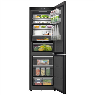 Hisense, NoFrost, 330 L, augstums 186 cm, melna - Ledusskapis