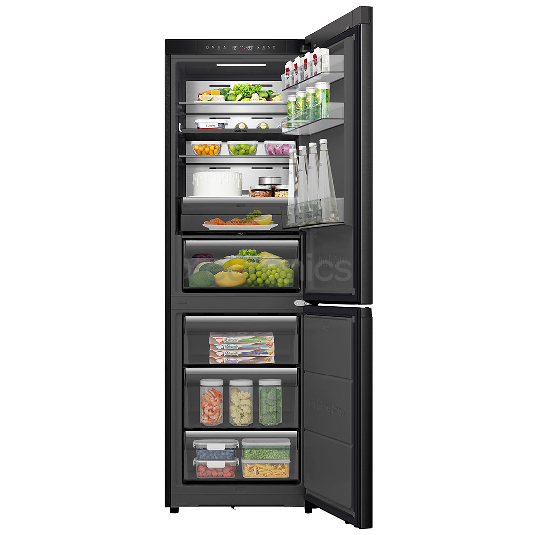 Hisense, NoFrost, 330 L, augstums 186 cm, melna - Ledusskapis