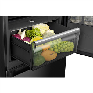 Hisense, NoFrost, 330 L, augstums 186 cm, melna - Ledusskapis