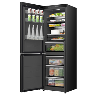 Hisense, NoFrost, 330 л, высота 186 см, черный - Холодильник